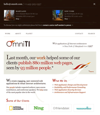 Screenshot: the new OmniTI website